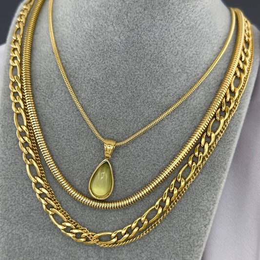18K gold plated Stainless steel necklace.
