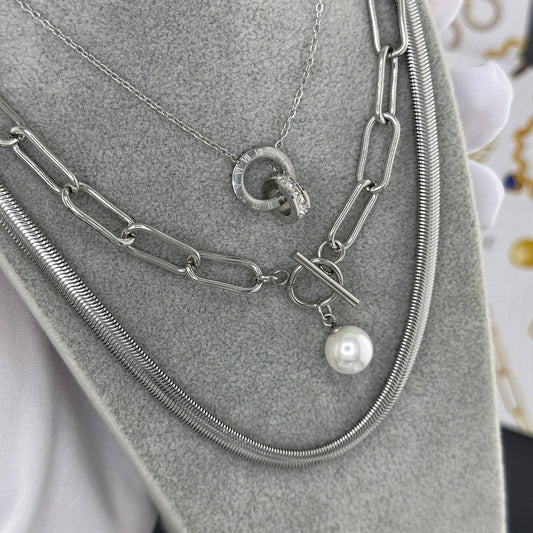 Stainless steel necklace.