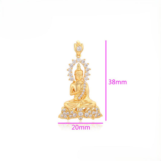 24K Gold Plated Buddha Pendant - 72201