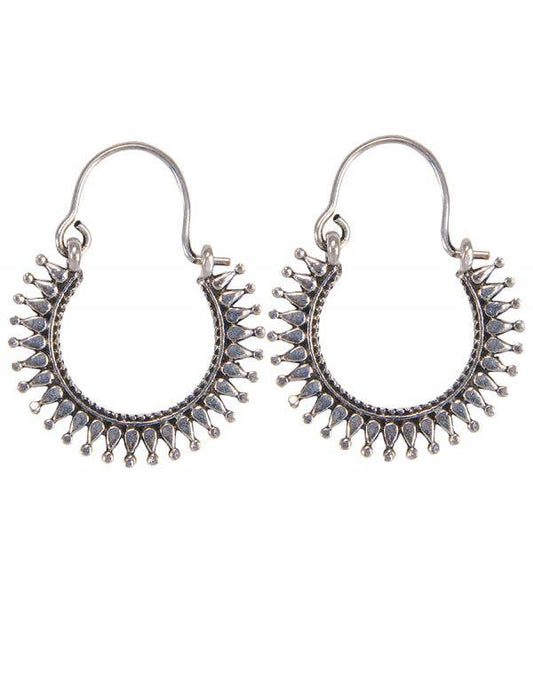 Ethnic Hoop Earrings - 1916