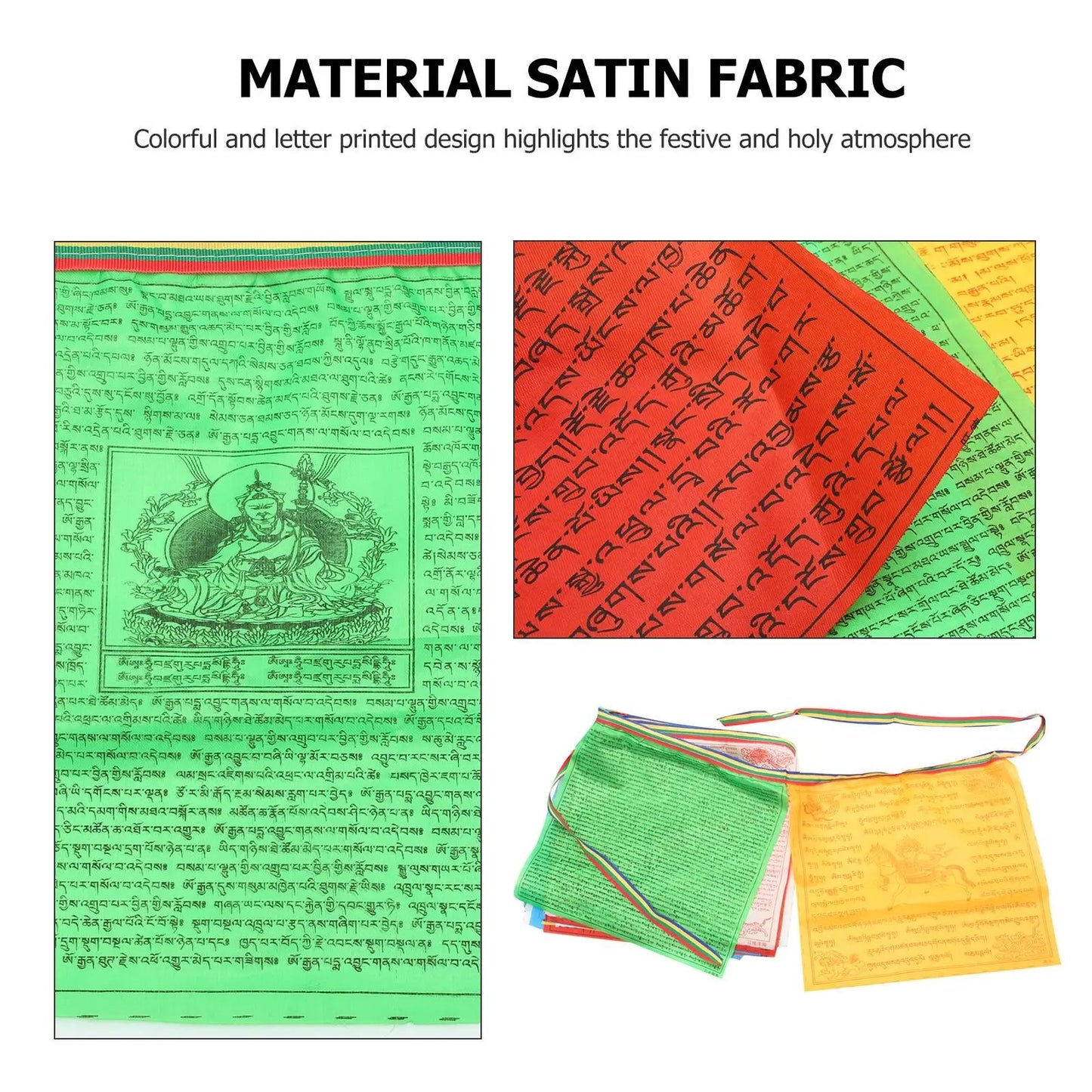 Prayer Meditation Flags Colorful Banner Supplies Hanging Decorations Pilgrimage Flag Purify Mind