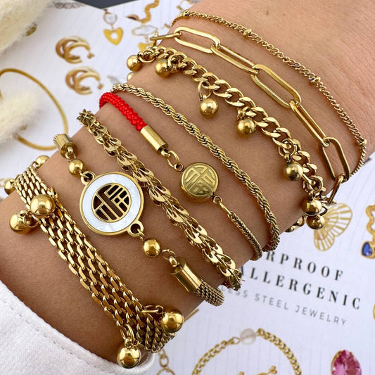 stainless steel, gold plating