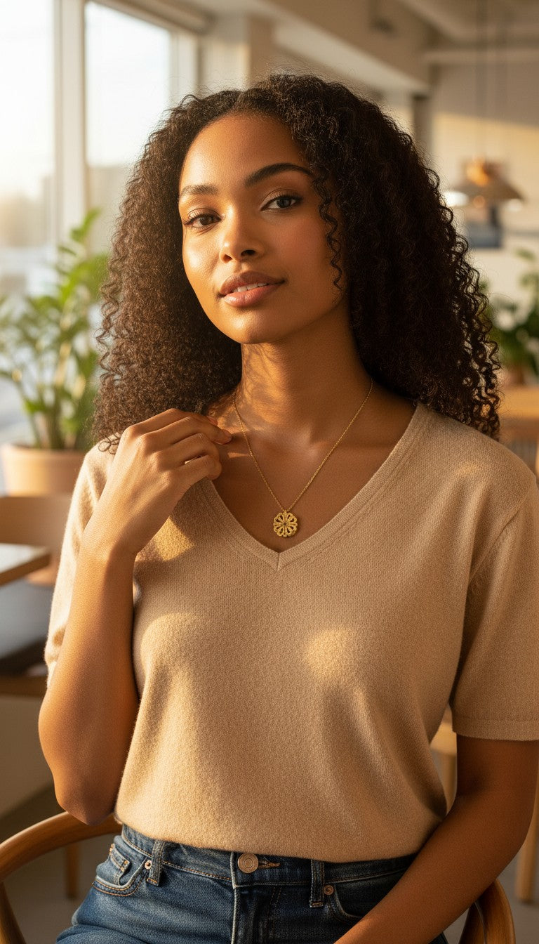 32lavender gold and silver transformable four leaf clover heart necklaces made of titanium steel with a dainty chain.