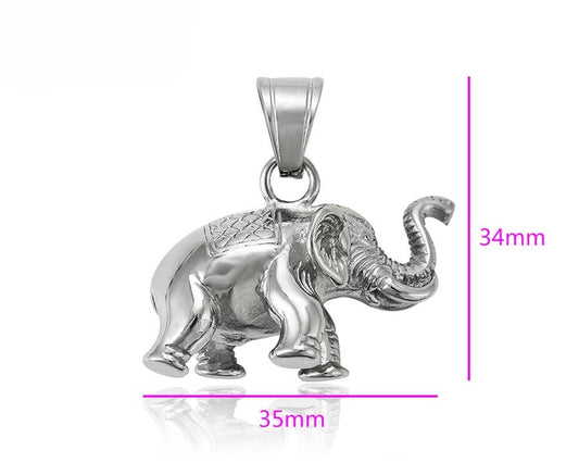 Sterling Silver Elephant Pendant - Good Luck Charm
