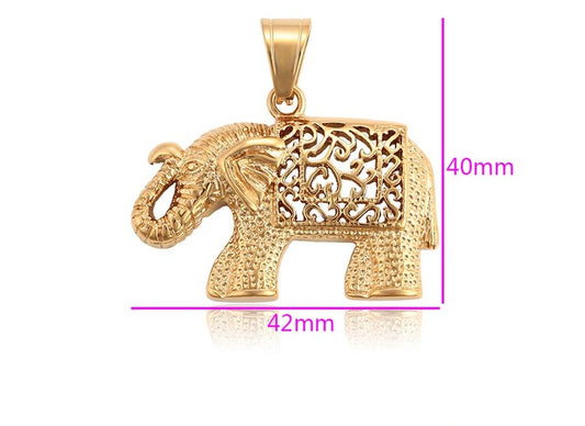 18K Gold Plated Lucky Elephant Pendant