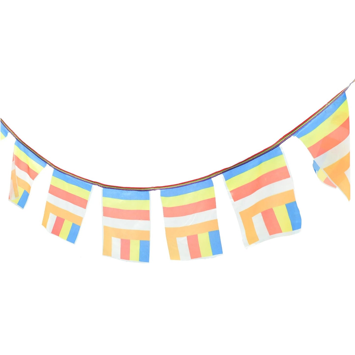 Silk Cloth Five Color Flags Temple Altar Hanging Banner Prayer Flags Home Decor Tibetan Style Pray Banner Buddha Prayer