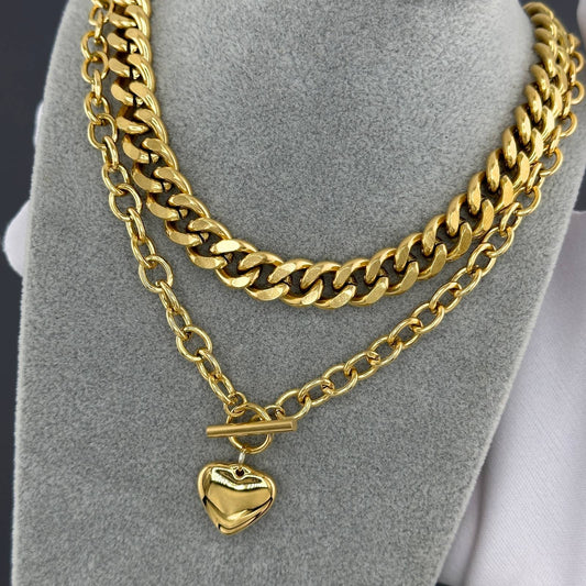 18K gold plated Stainless steel necklace.
