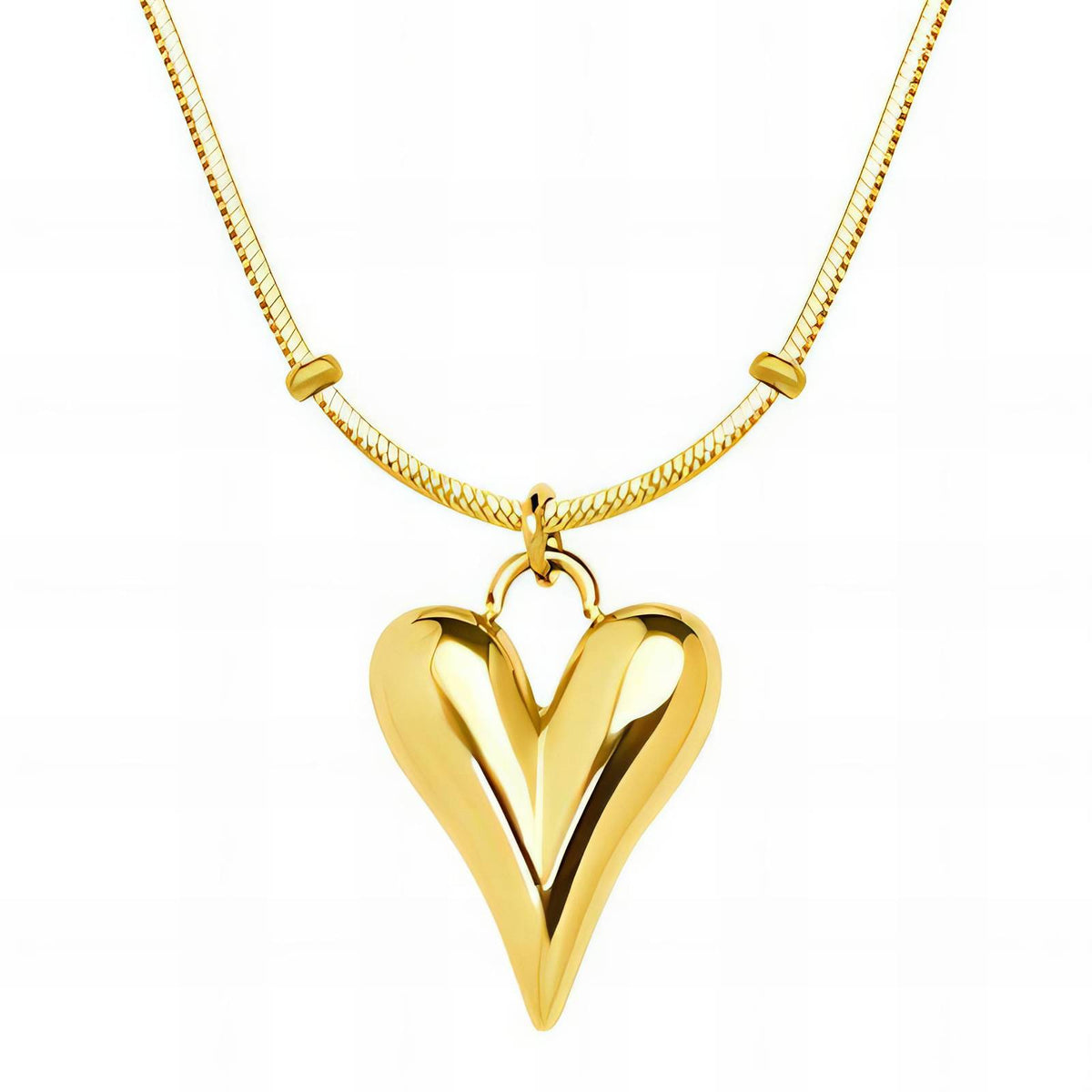 18K gold plated Stainless steel Hearts necklace.