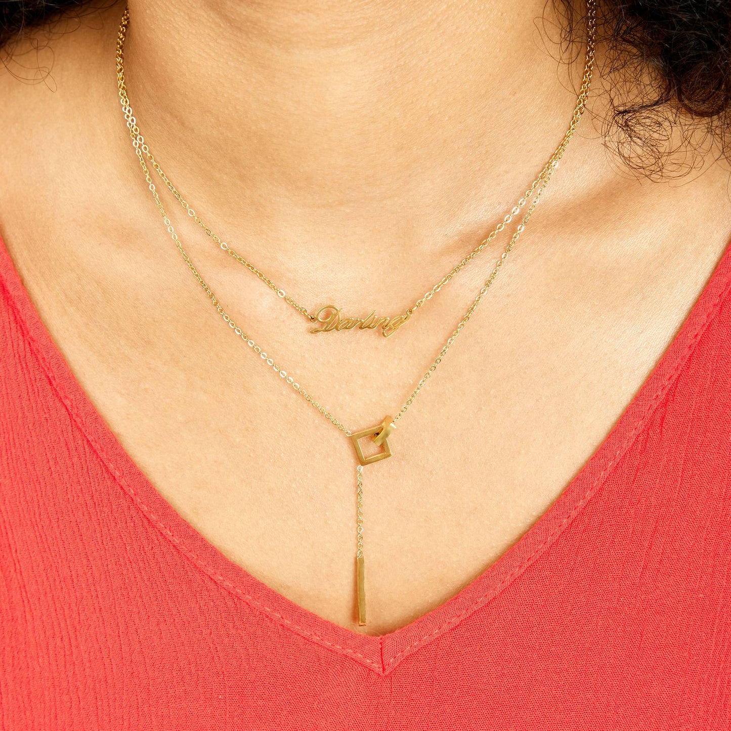 18K gold plated Stainless steel necklace.