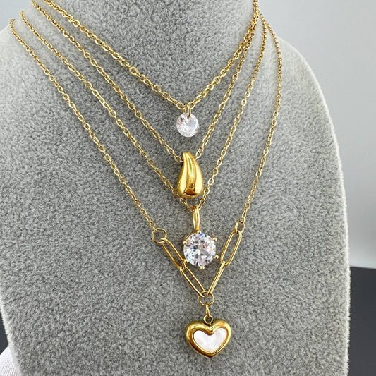 18K gold plated Stainless steel necklace.