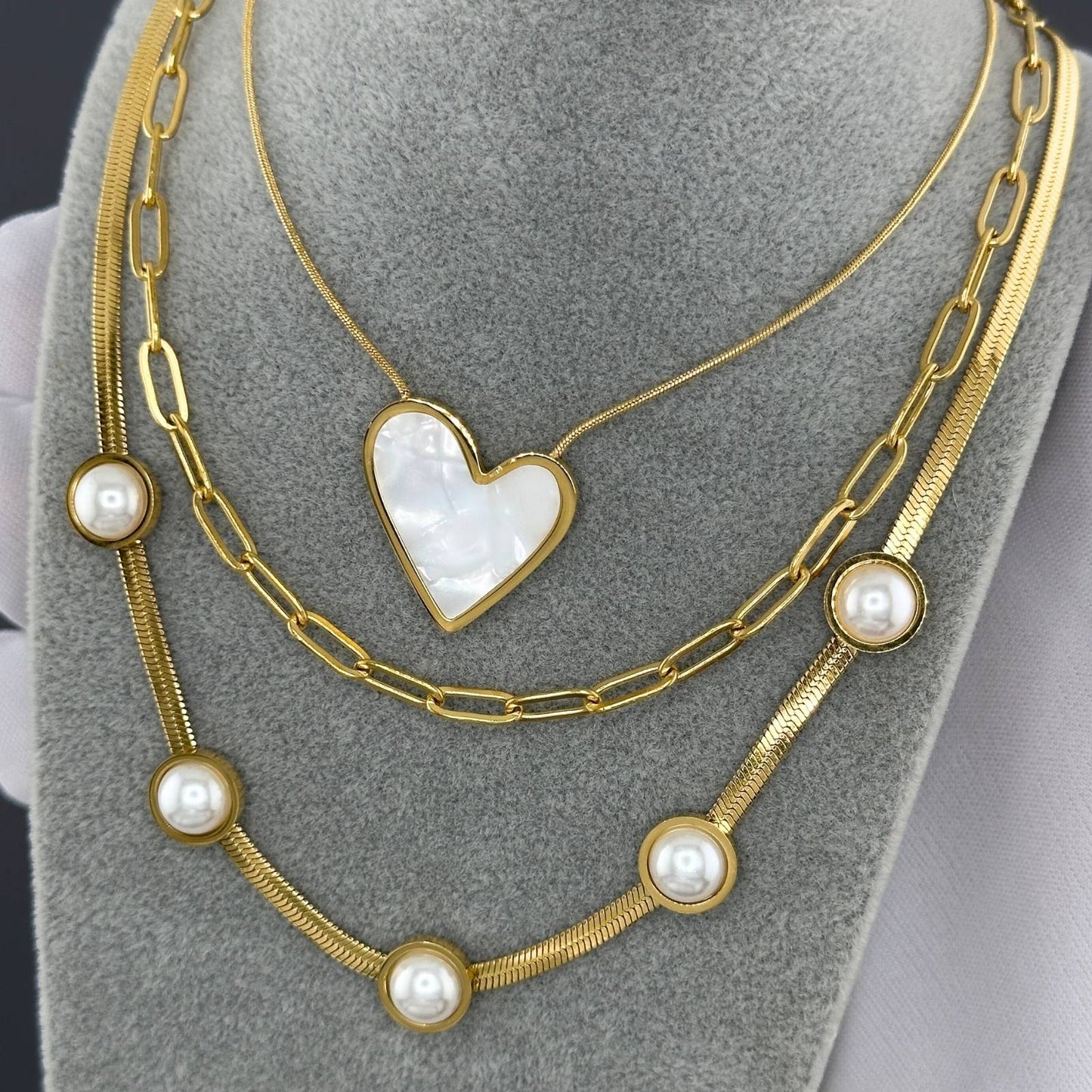 18K gold plated Stainless steel necklace.
