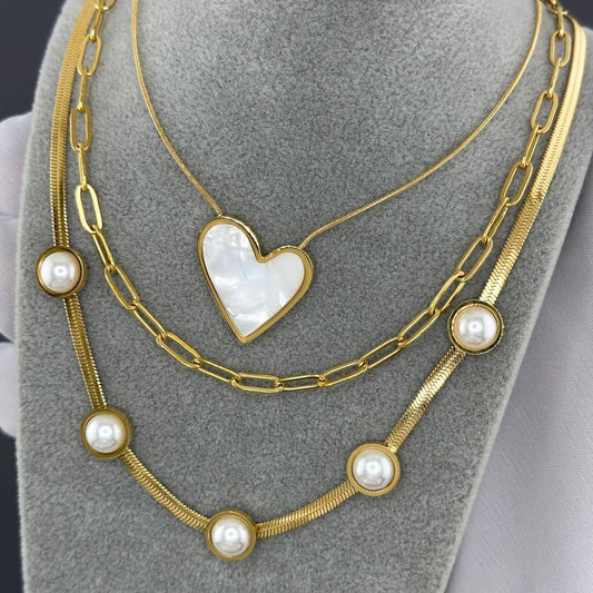 18K gold plated Stainless steel necklace.