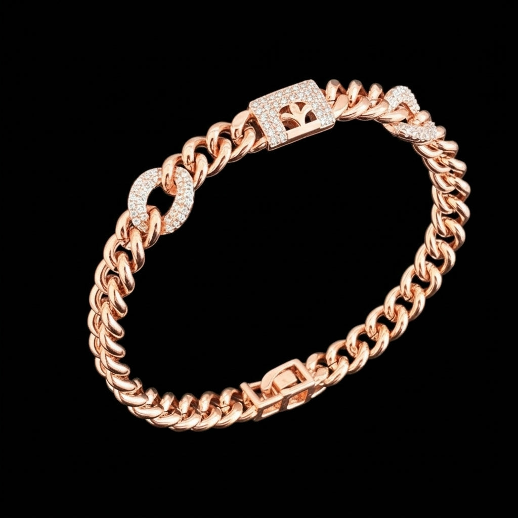 Luxury Rose Gold Plated Link Bracelet