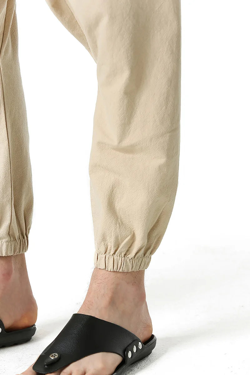 100% Cotton Line Men's Low Crotch Harem Pants Yoga Harem Pants