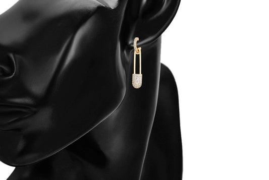 14k Gold Plated Pin Drop Earrings