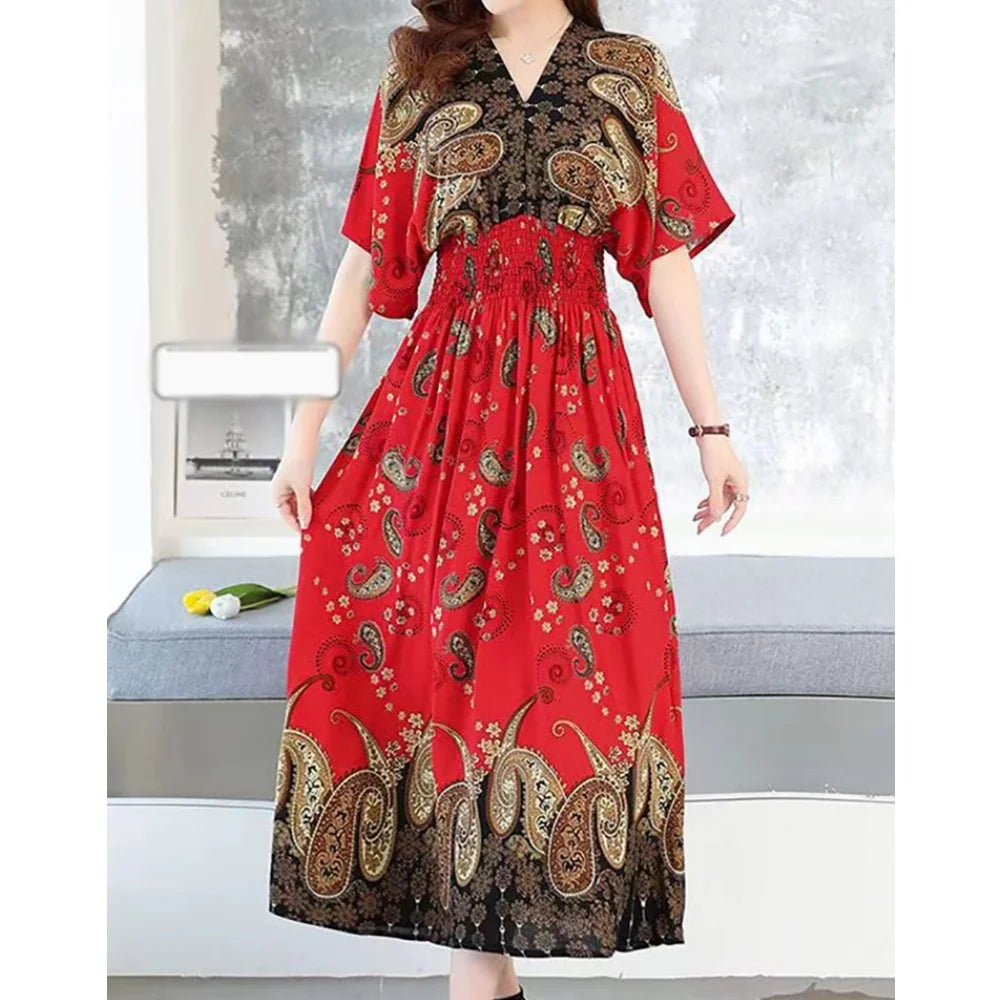 Sweet Elegant Print Floral Dress