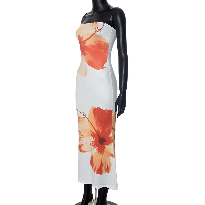 Stunning Strapless Floral Maxi Dress | Perfect for Summer & Vacations