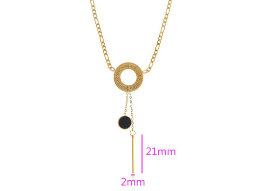 Elegant 14K gold color necklace