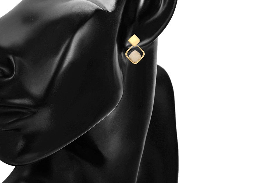 14K Gold Plated Stylish Gold Plated Kite-Shaped Earrings