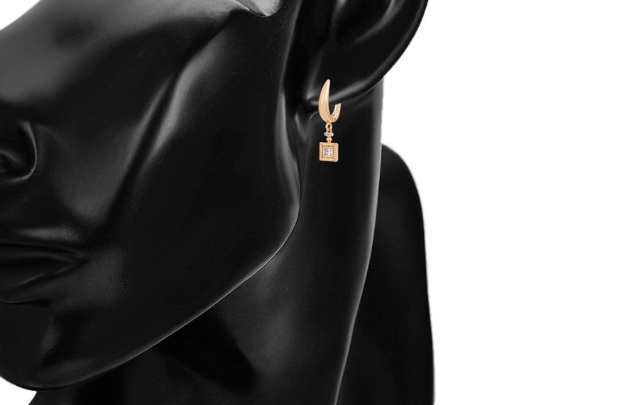 Elegant 18K Gold Plated Dangle Earrings