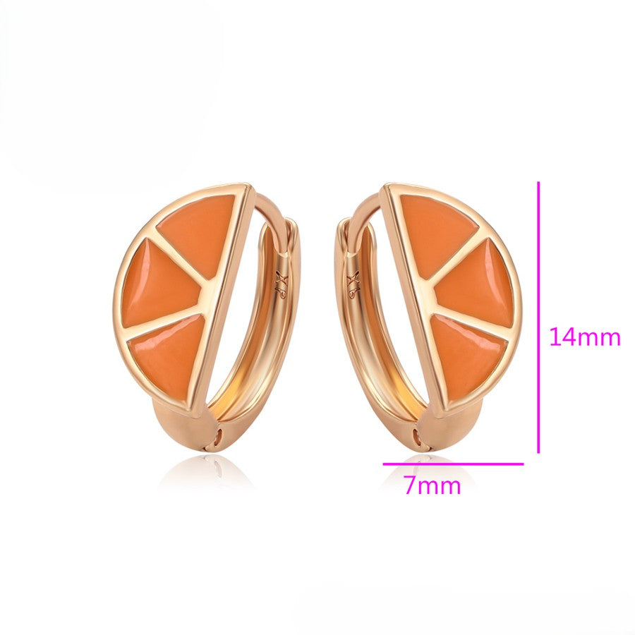 Orange Slice Hoop Earrings