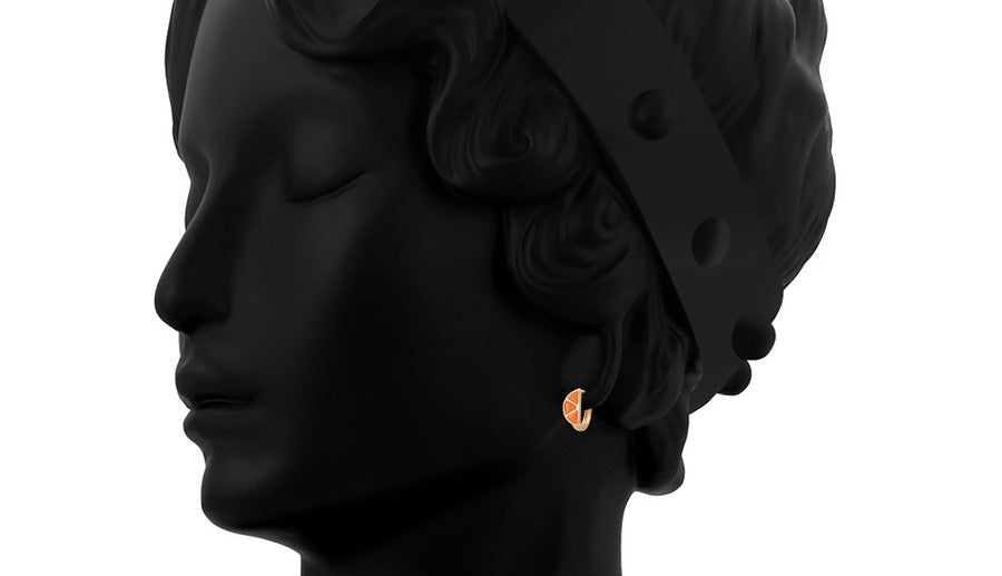 Orange Slice Hoop Earrings