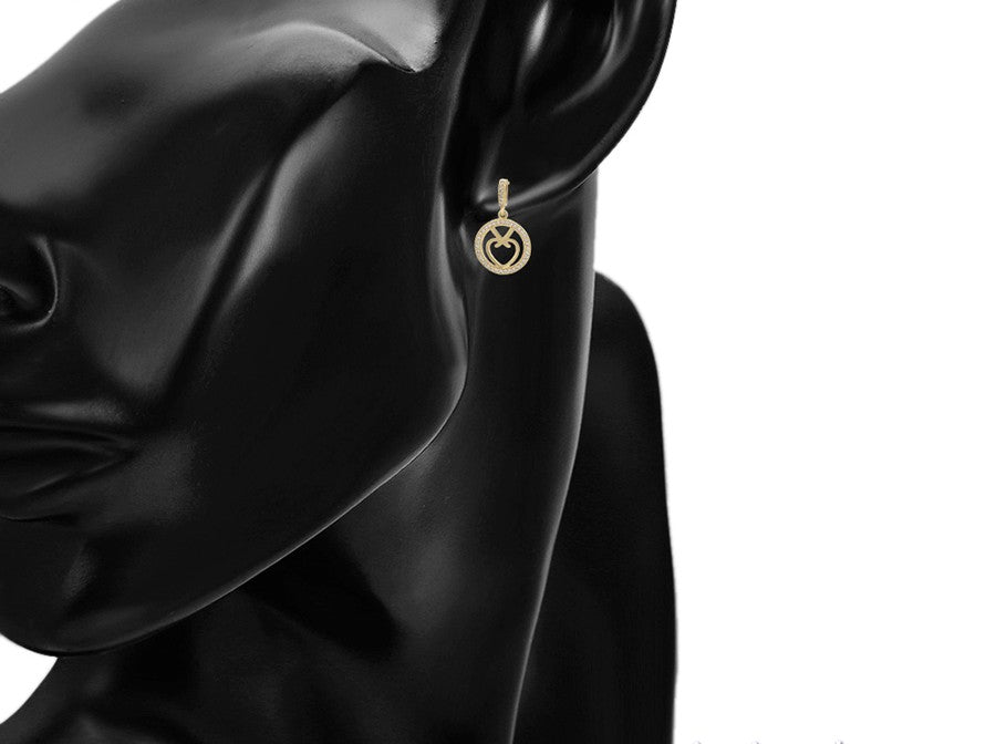 Elegant 14K gold plated color earring