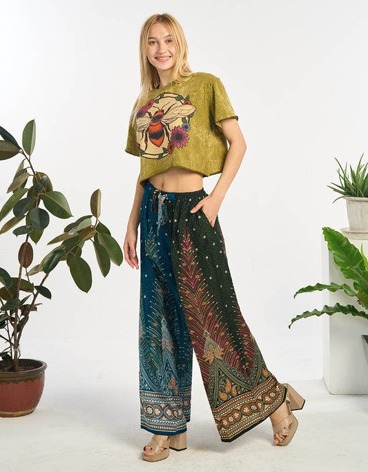 RAYON WIDE LEG PANT (TH-1994PK)
