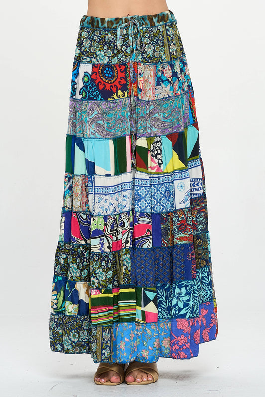 Multi-patch Maxi Skirt (KT-1424)