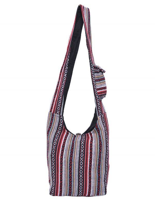 Tribal Heart Printed Bohemian Hippie Boho Crossbody Hobo Bag-LHB0012/22