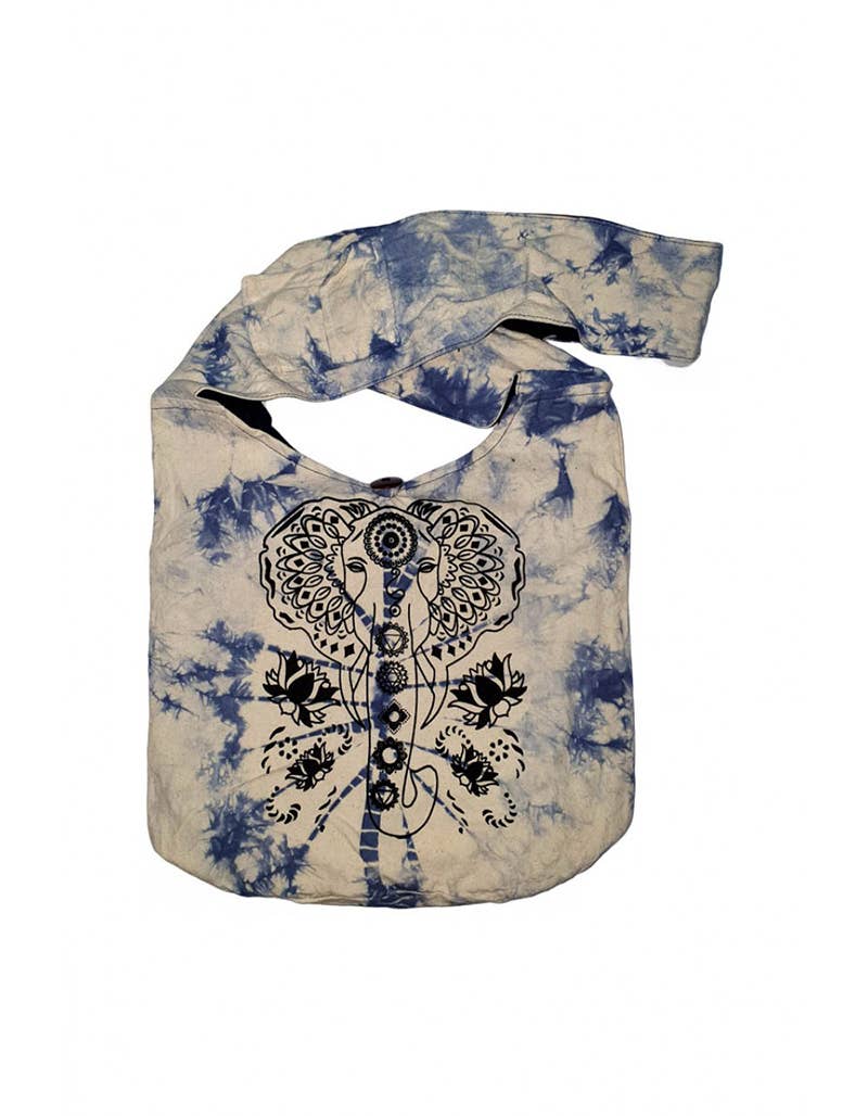 Elephant Print Tie-Dye Hobo Bag - 536PK