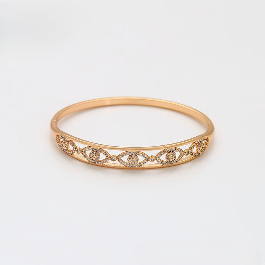 18K Rose Gold Plated Evil Eye Bangle Bracelet