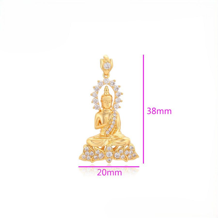 24K Gold Plated Buddha Pendant - 72201