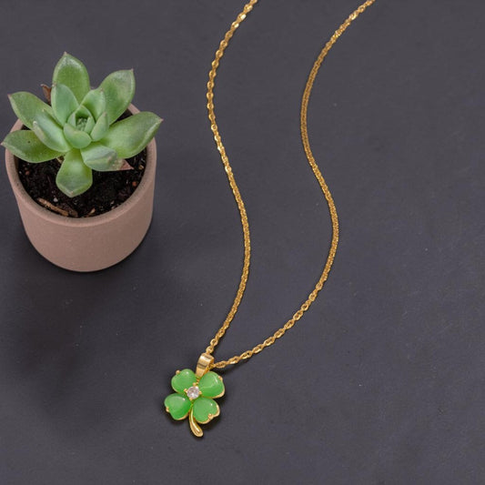 Gold Plated Lucky Clover Pendant