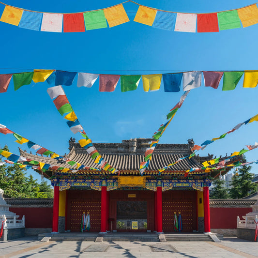 Prayer Meditation Flags Colorful Banner Supplies Hanging Decorations Pilgrimage Flag Purify Mind