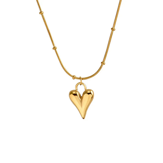 3D Heart Pendant Necklace