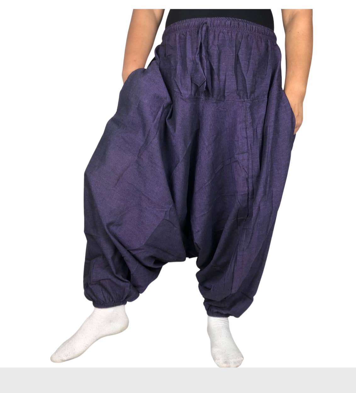 Solid color 100% cotton unisex harems  yoga pants 