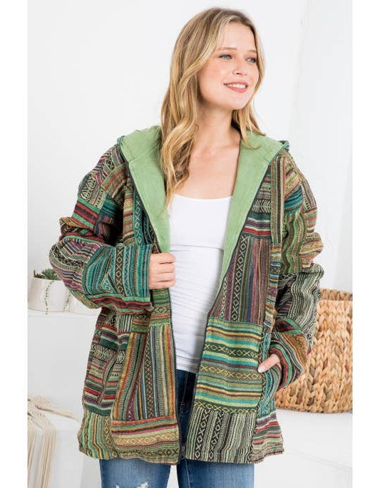 Unisex Patchwork Jacket - 100% Cotton