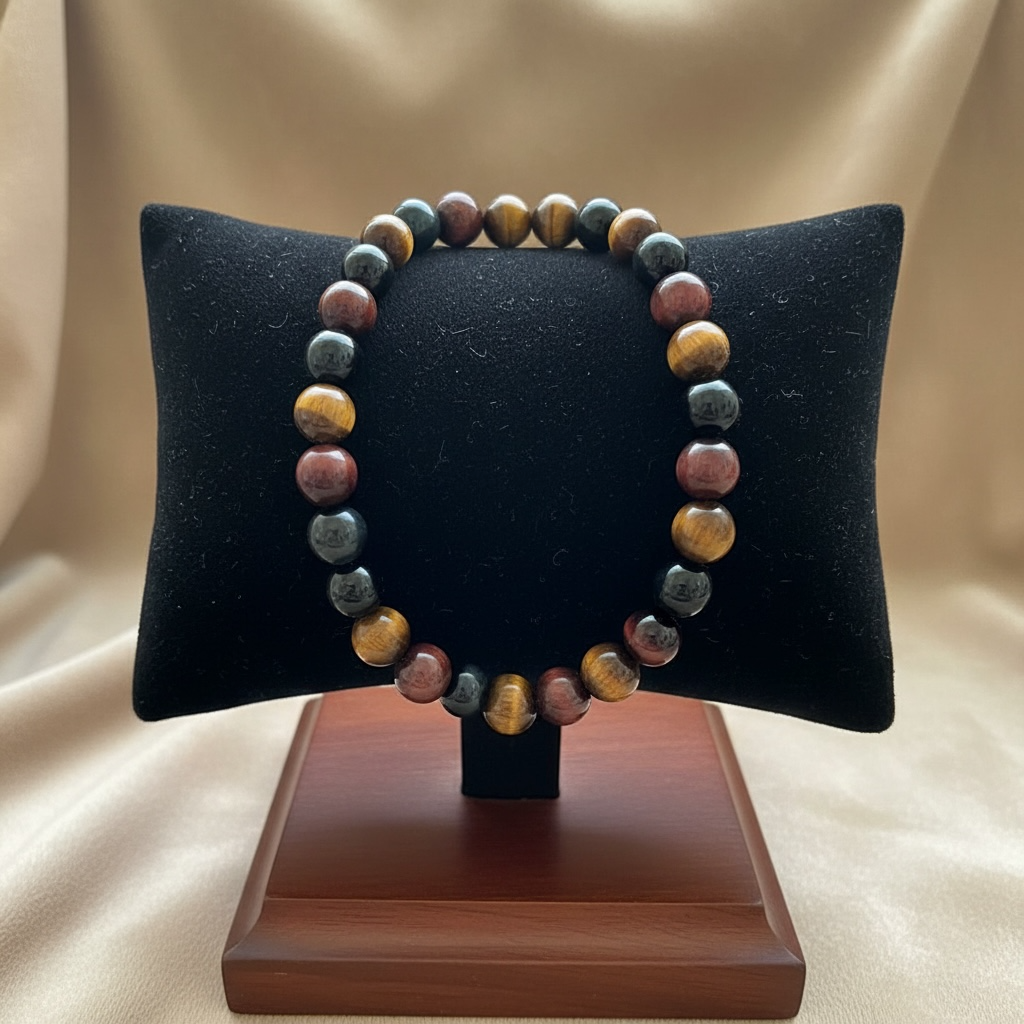 Natural Colored Tiger Eye Stone Beads Bangle Fashion Healing Fengshui Handing Gift