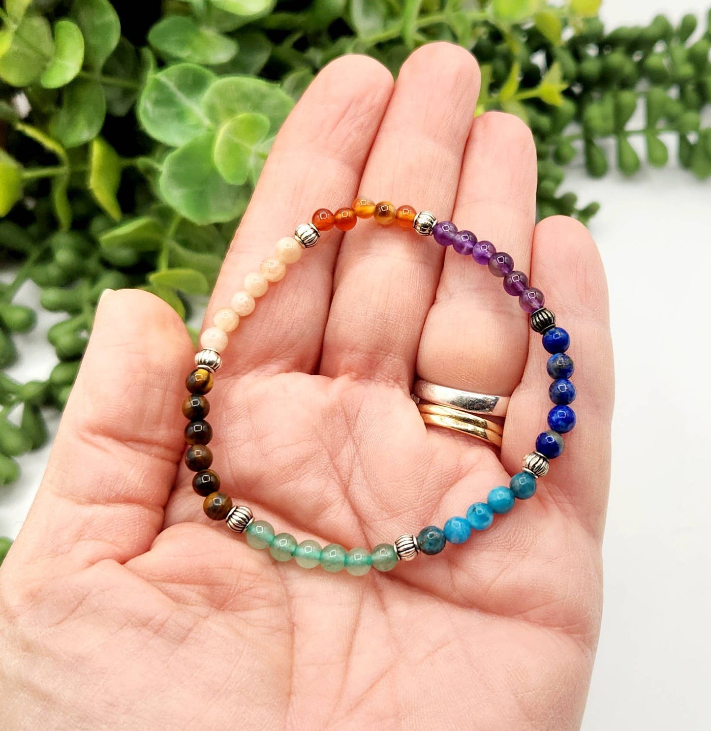 CHAKRA - Semi-Precious Gemstone Bracelet Stretchable-4mm