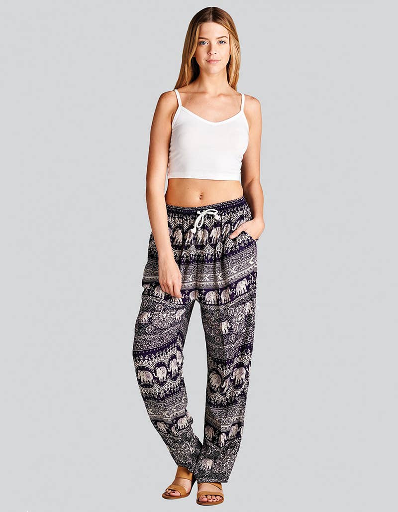 Elephant print harem pant -1023