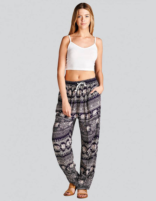 Elephant print harem pant -1023