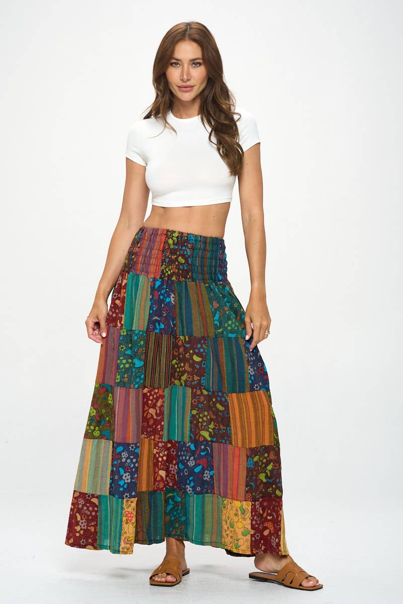 Smoked Patchwork Skirt/ Dress (KT-1457)