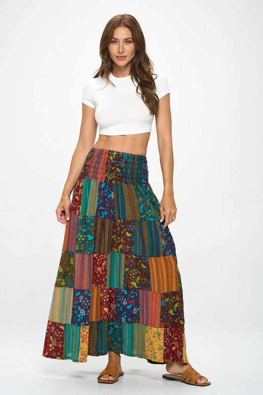 Smoked Patchwork Skirt/ Dress (KT-1457)