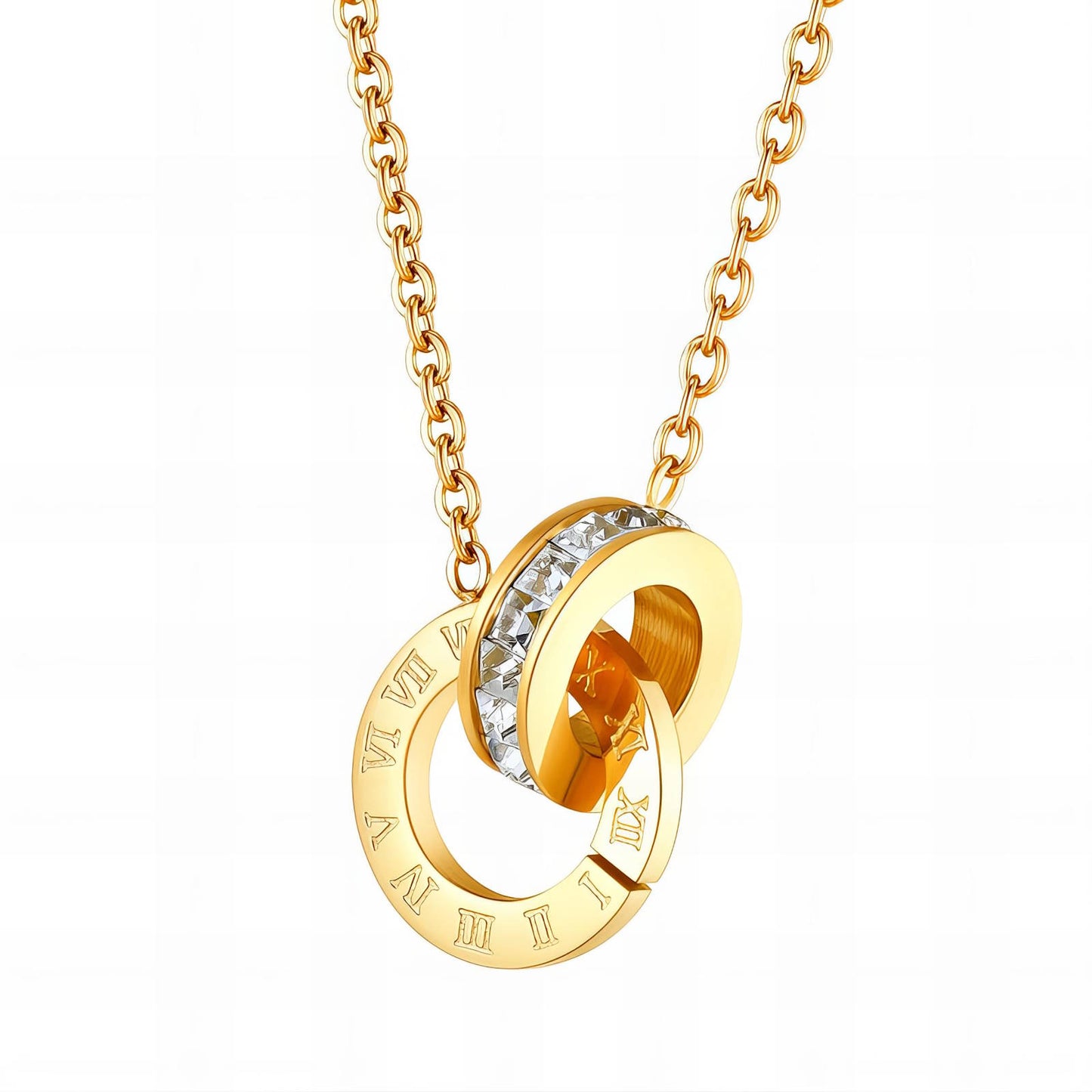 18K gold plated Stainless steel necklace, Intensity