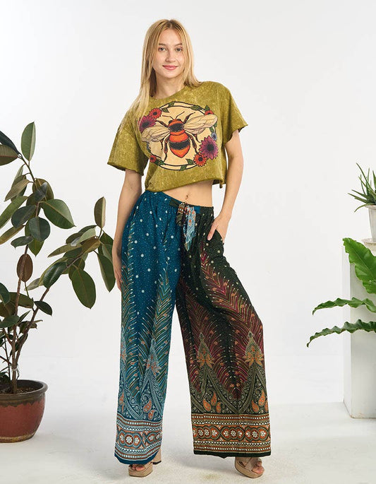 RAYON WIDE LEG PANT (TH-1994PK)