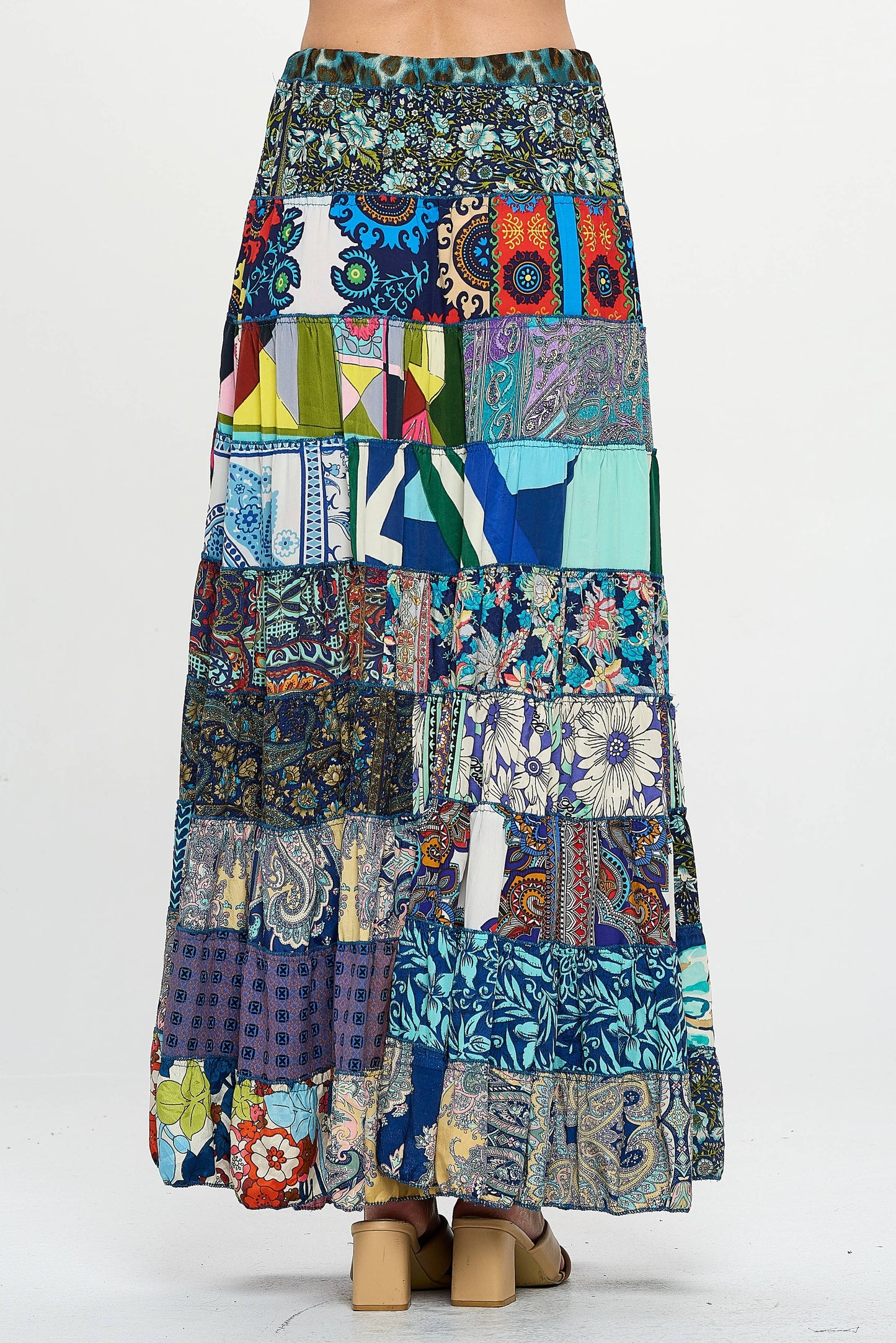 Multi-patch Maxi Skirt (KT-1424)