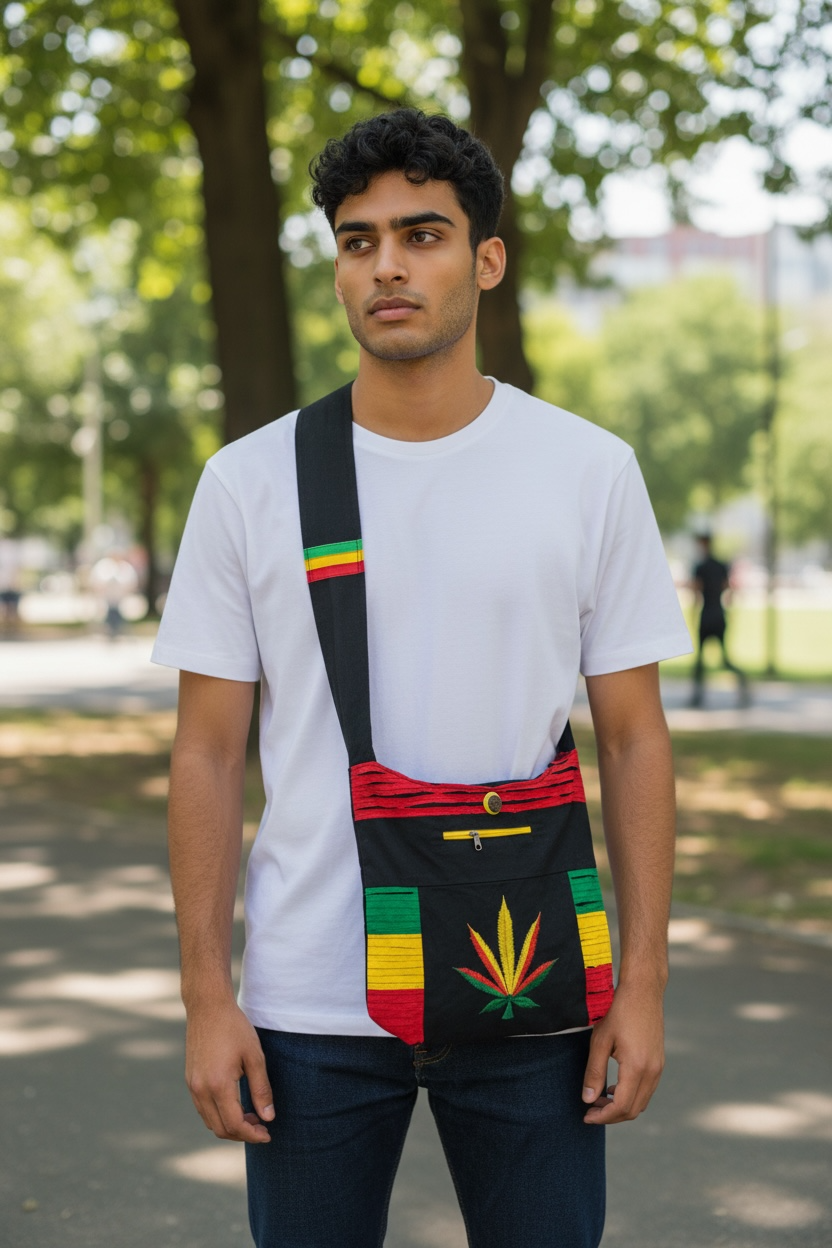 Rasta Emboidery hobo bag - NC321