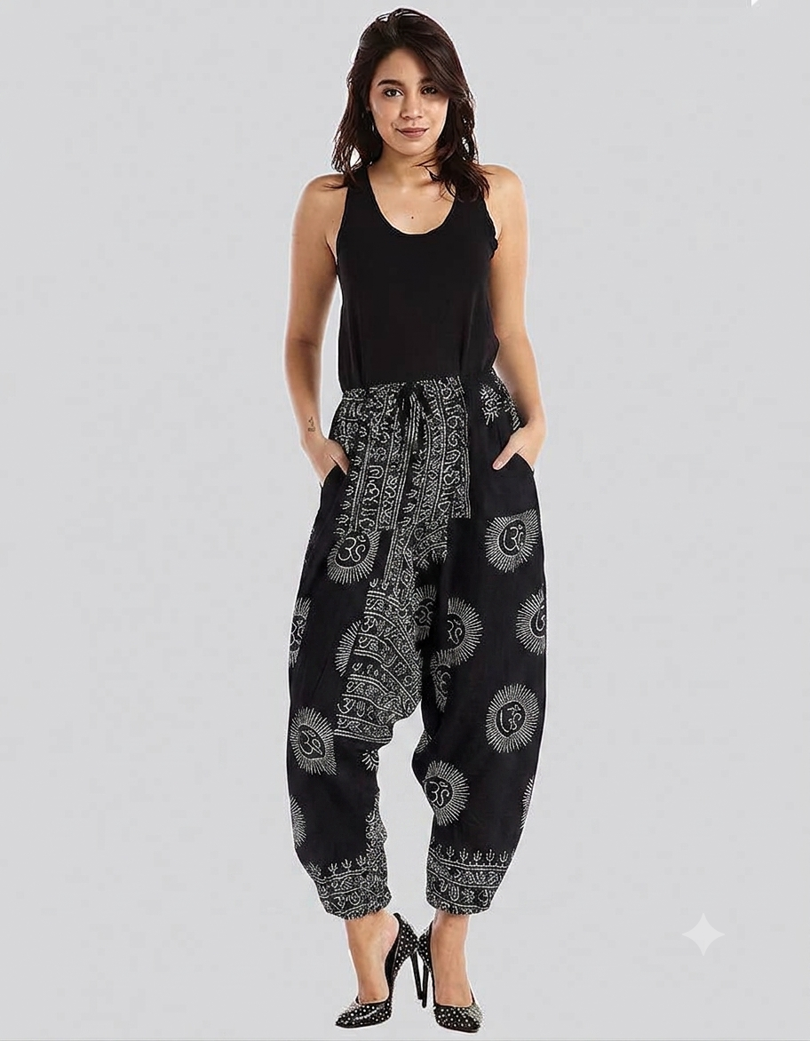 Deity Print Harem Pant