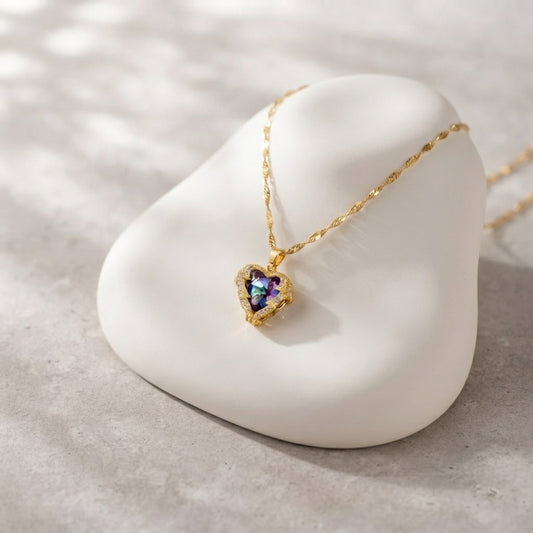 Golden Heart - Stainless Steel Pendant Necklaces For Women 18K Gold Plated